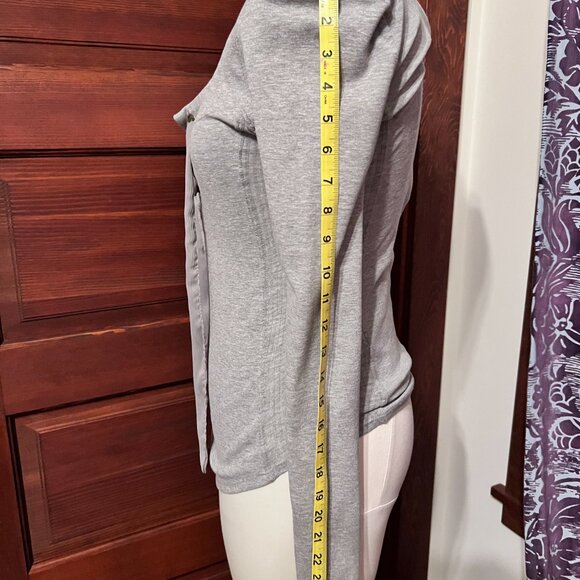 Free People Looking Back Lace Up Grey long sleeve top▪️size S - Picture 10 of 12